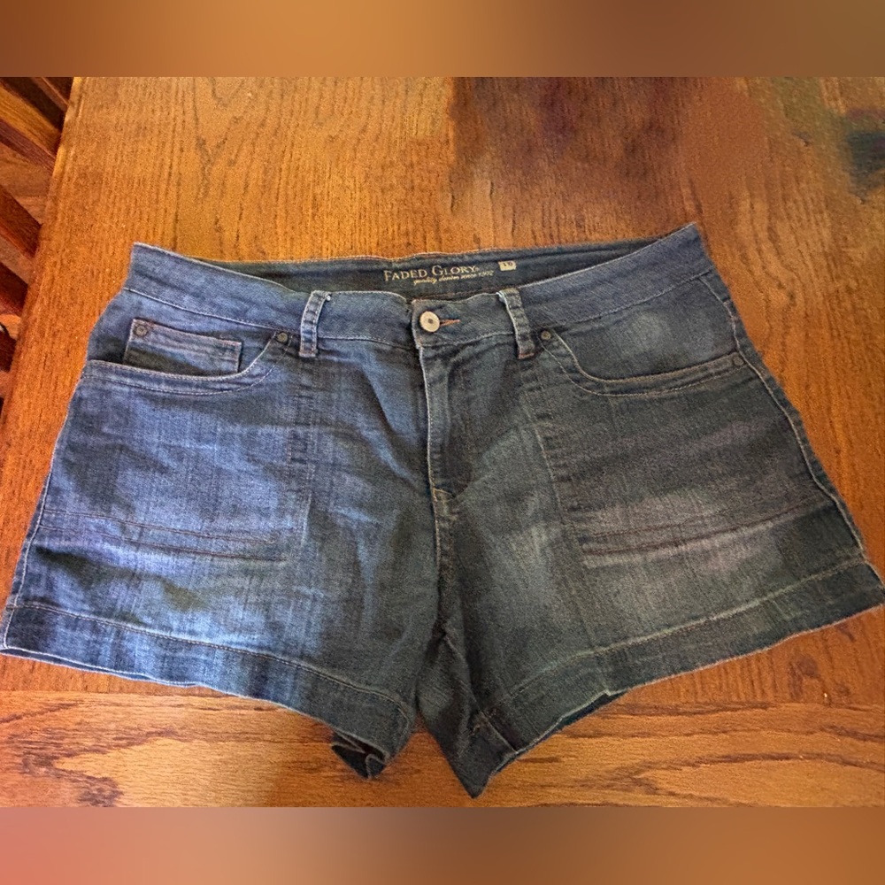 Faded Glory Blue Jean Shorts Classic Denim Style